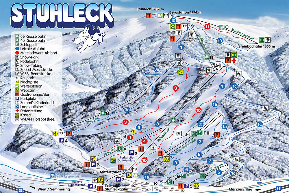 Harta zonei de schi Stuhleck
